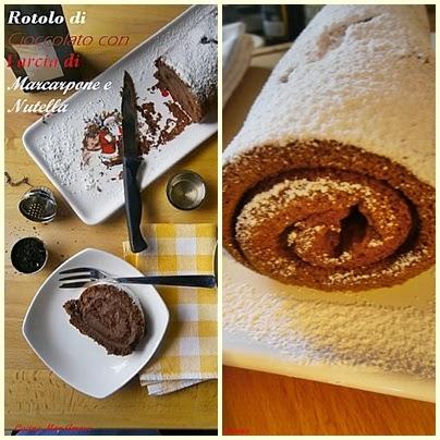 Rotolo di Cioccolato con Farcia di Mascarpone e Nutella