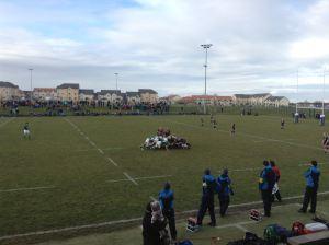 Un momento di Scozia-Irlanda di 6 Nations femminile giocata ad Hawthornden