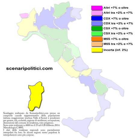 sondaggio sardegna 3 marzo