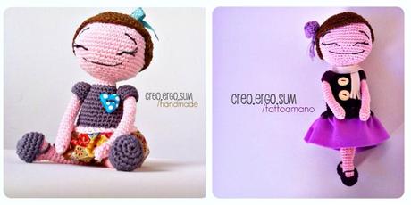 collaborazione a little market, creazioni amigurumi, pupazzi di lana, handmade, creo ergo sum t