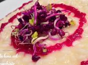 Risotto Carnaroli crema barbabietole germogli