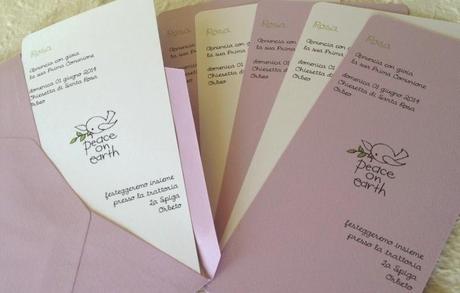 PARTECIPAZIONI BIANCHE E LILLA...