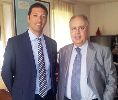 Il neo Console, Vincenzo Abbinanate con l'Ambasciatore del Marocco, Hassan Haboyoub