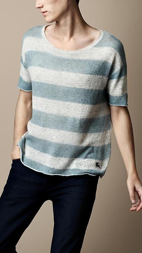 Cotton Line Striped Sweater Burberry