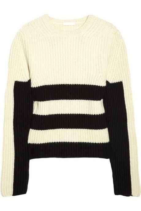 Chloé striped ribbed cashmere sweater