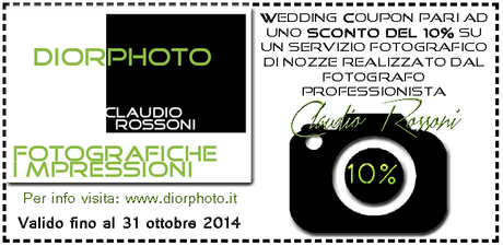 Un nuovo Wedding Coupon offerto dal fotografo Claudio Rossoni