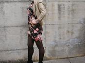 floral dress biker jacket