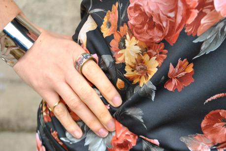 A FLORAL DRESS AND A BIKER JACKET