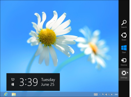 finestre charms bar 8 Come cambiare la lingua di sistema in Windows 8
