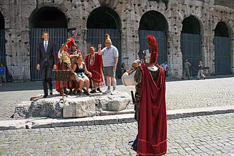 Esclusivo. Le vere foto della visita di Barack Obama a Roma. Mandateci anche i vostri fotomontaggi, li pubblicheremo qui
