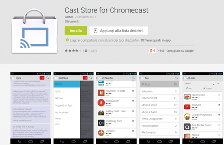 Cast Store for Chromecast App Android su Google Play 600x391 Cast Store for Chromecast: tutte le applicazioni compatibili con Chromecast applicazioni  play store google play store 