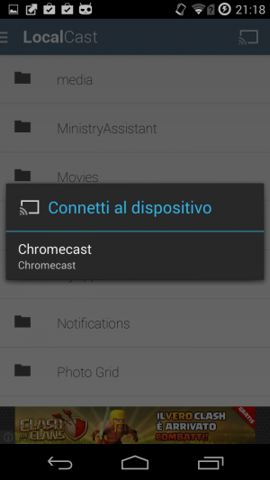 Screenshot 2014 03 27 21 18 35 300x533 Chromecast per Android: lapplicazione che trasforma il tuo smartphone in un telecomando applicazioni  play store google play store chromecast 