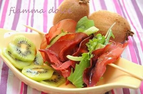 bresaola e kiwi