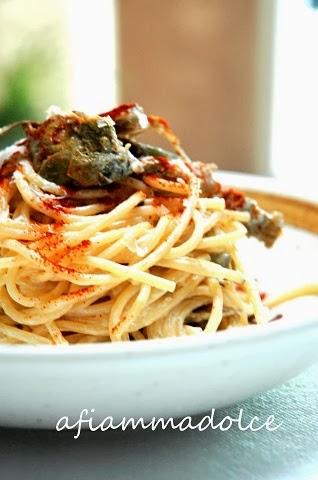 spaghetti e carciofi