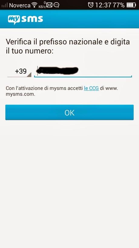 iscrizione mysms