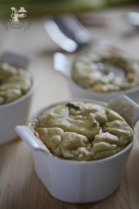 souffle di melanzana affumicata e salsa agrodolce