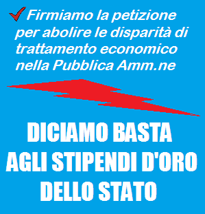 Stipendi d’oro: 'loro' non taglieranno nulla, ma almeno se ne parla!