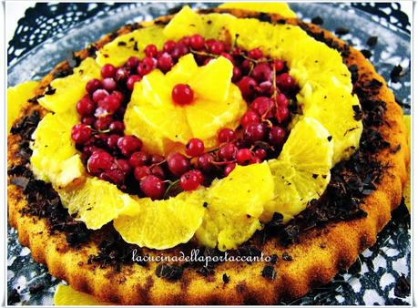 Torta con arance caramellate e cioccolato fondente all'aroma dei grani del Paradiso