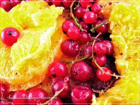 Torta con arance caramellate e cioccolato fondente all'aroma dei grani del Paradiso