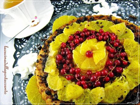 Torta con arance caramellate e cioccolato fondente all'aroma dei grani del Paradiso