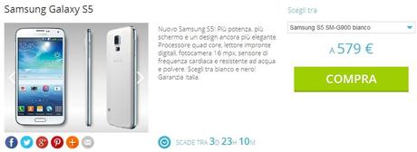 galaxy s5 groupalia Samsung Galaxy S5 a un prezzo da urlo: 579€ su Groupalia! smartphone  samsung offerta groupalia Galaxy S5 