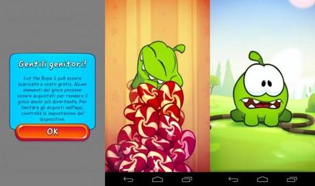 cut the rope 1 600x355 Cut the Rope 2 disponibile al download su Play Store applicazioni  play store google play store 