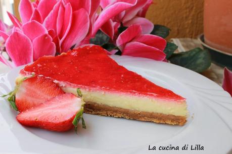 Dolci al cucchiaio: Cheesecake cotta alle fragole