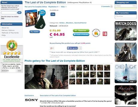 The Last of Us Complete Edition per PlayStation 4 è già prenotabile in Spagna? - Notizia - PS3