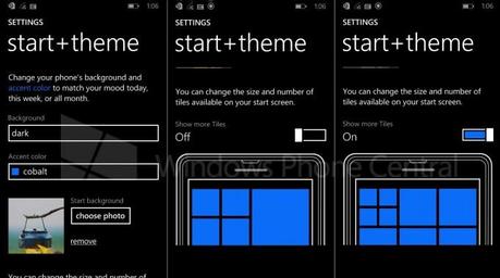 Windows Phone 81 Start Screen options Ecco tutte le novità di Windows Phone 8.1 in video su Nokia Lumia 630