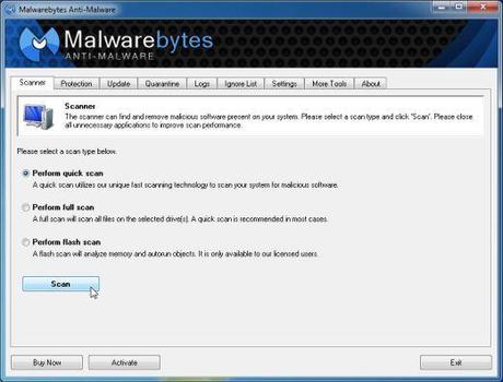 [Image: Malwarebytes Anti-Malware Scan rapida]