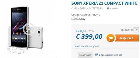 z1 compact techmania Sony Xperia Z1 Compact in super offerta da TechMania! smartphone  xperia z1 compact Techmania offerta 