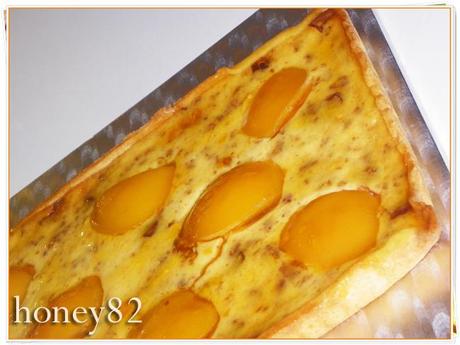 CROSTATA CIOCCOAMARETTI E PESCHE SCIROPPATE