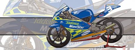 Motorcycle Art - Honda RS 125 R GP by Evan DeCiren #3