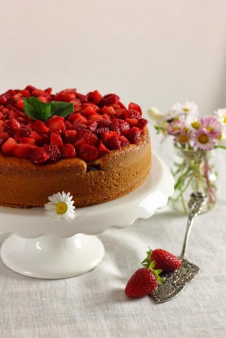 Torta di fragole e panna