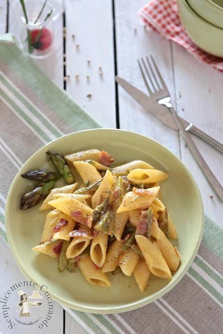 la carbonara con asparagi