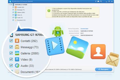 drfone android kf01 italian Download Wondershare Dr.Fone 4.1.0.71: recupera SMS, Contatti, Foto e Video su Android