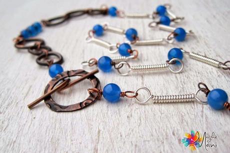 Fold forming - collana blu