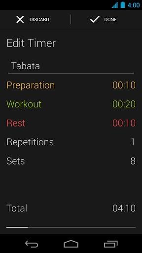 timer1 Runtastic Timer, il programma perfetto per fare fitness e palestra con Android