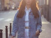 Purity: oversized jeans jacket moschino belt