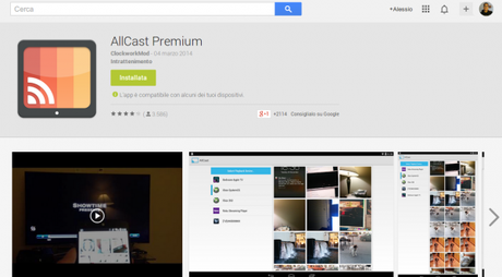 AllCast Premium App Android su Google Play 600x332 Allcast si aggiorna ed introduce i sottotitoli e il supporto a Dropbox applicazioni  play store google play store allcast 