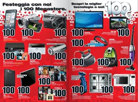 Mediaworld apre il 100esimo store e offre Buoni da 100 a 1000 euro sull'acquisto di Xperia Z, Galaxy S4, LG L9