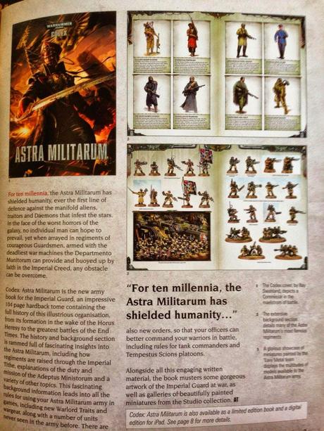 Nuova Astra Militarum: immagini da White Dwarf