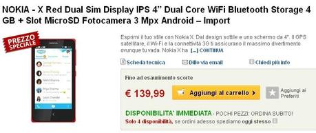 nokia x eprice Nokia X disponibile su Eprice a 140€ smartphone  offerta nokia x eprice.it 