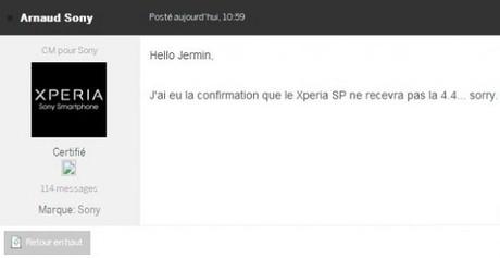 Xperia SP KitKat not coming 600x310 Sony Xperia SP non riceverà Android 4.4 smartphone  Sony Xperia SP sony android 4.4 kitkat 