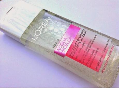 Acqua micellare di L'Oréal per pelli secche e sensibili - recensione