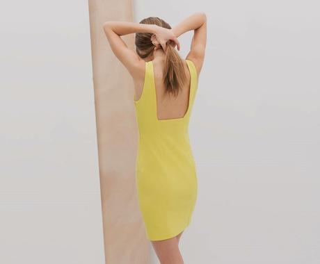 yellow dress zara