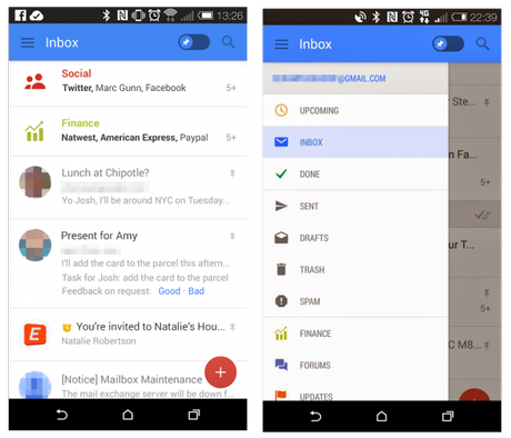 gmail UI redesign leak 600x515 Gmail per Android, Google al lavoro su una nuova versione applicazioni  gmail app android 