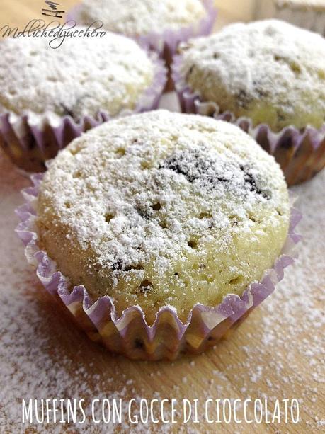 muffins con gocce di cioccolata