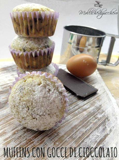 muffins con gocce di cioccolata