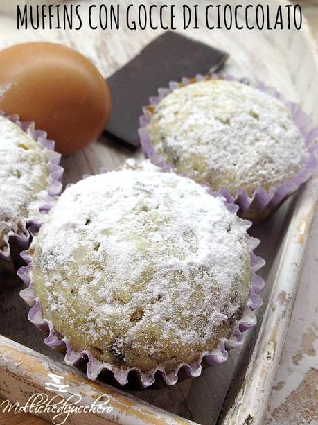 muffins con gocce di cioccolata